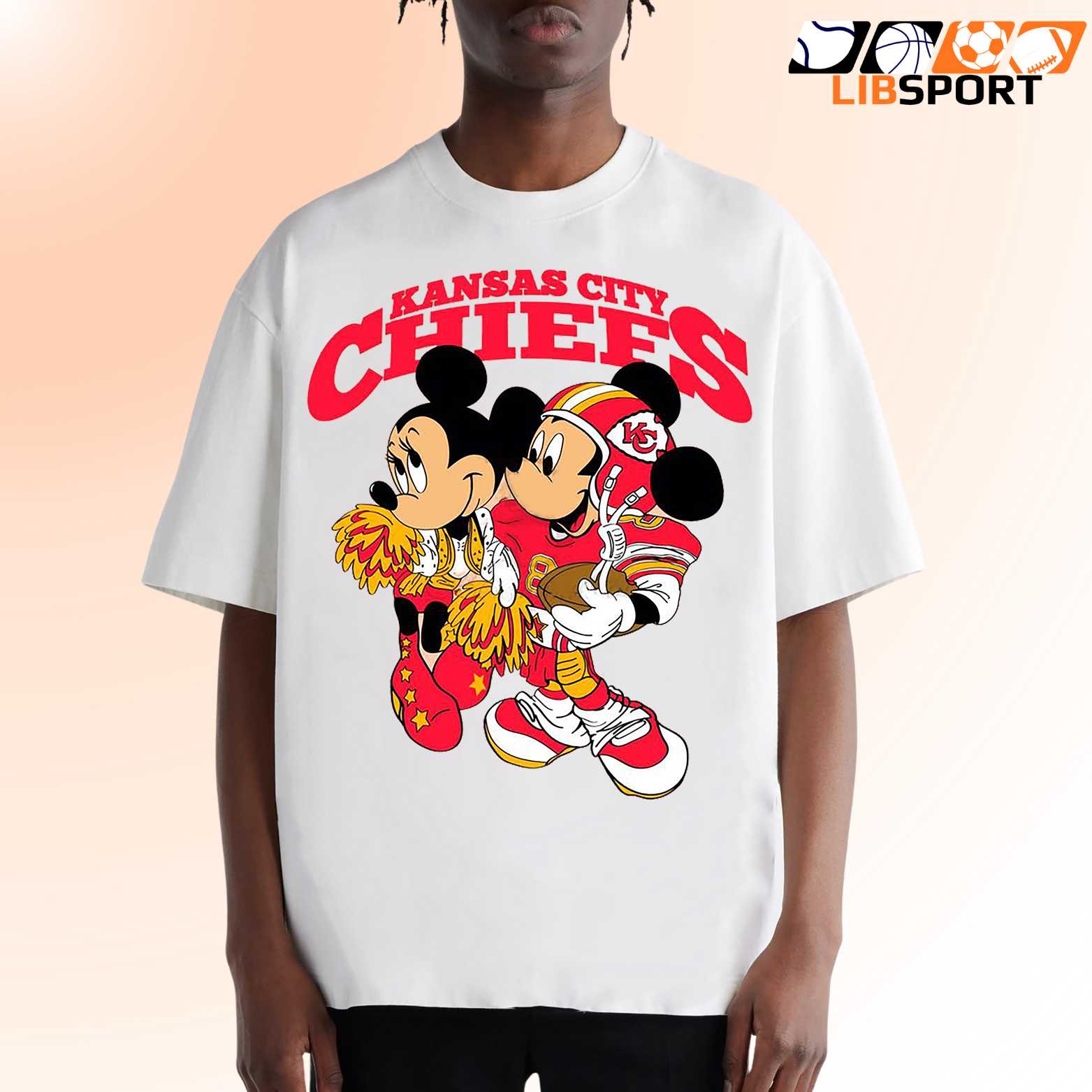 Kansas City Chiefs T Shirt, Mickey And Minnie Mouse Tee, Unisex Nfl Fan Apparel